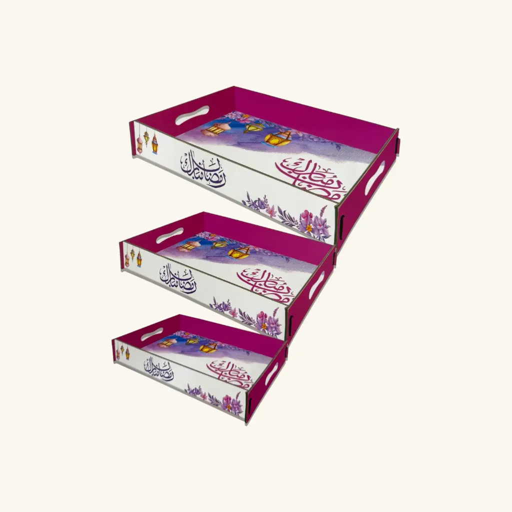 ٣ صواني رمضان كرتون مقوى (option 2)