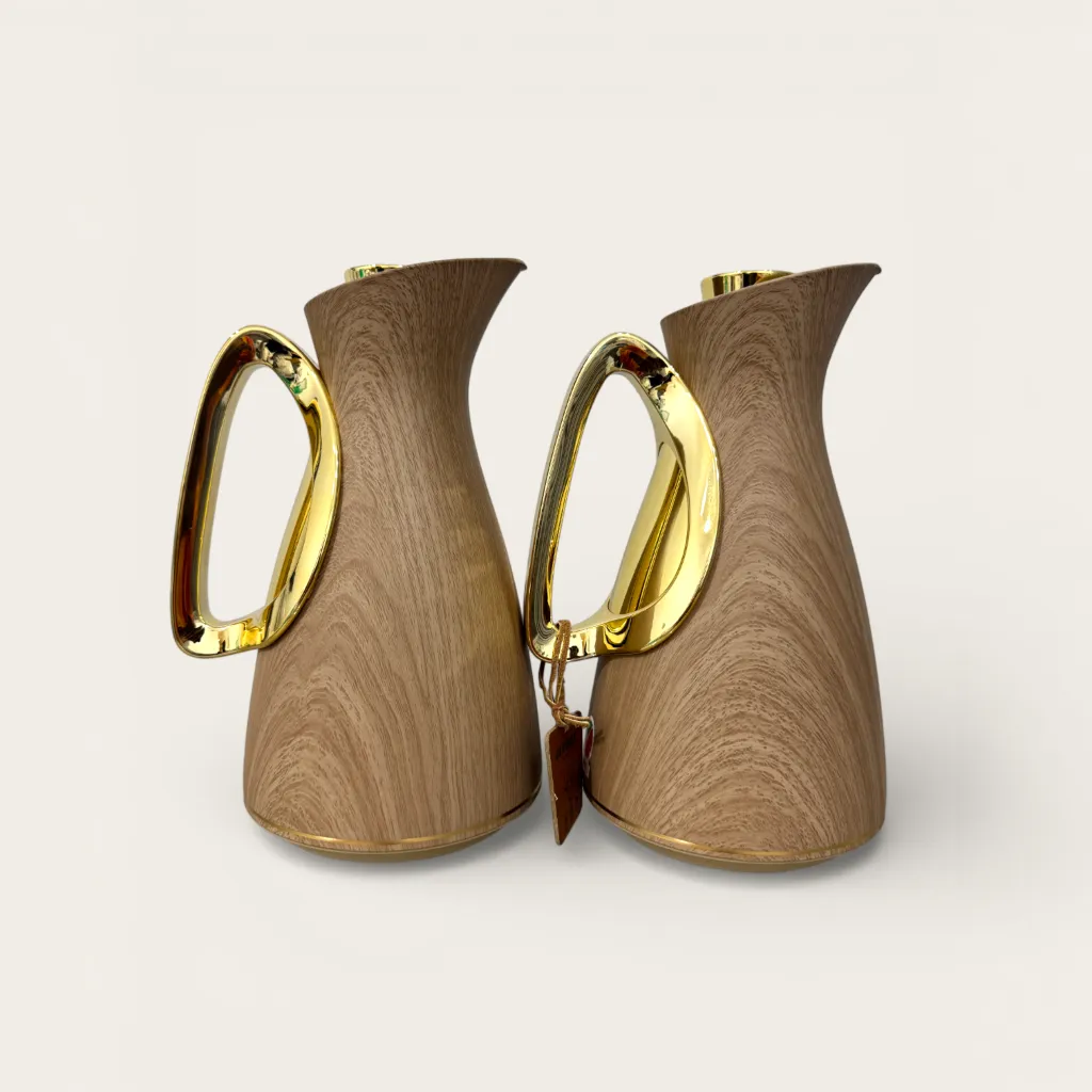 2 Brown Thermal Flasks