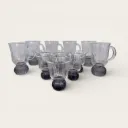 Tea and Coffee Cups Black Base (12 pcs)